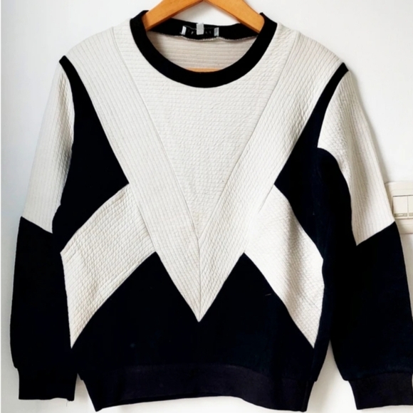 Sandro Quilted Tufted Crewneck Sweater Size 1 - Picture 1 of 9